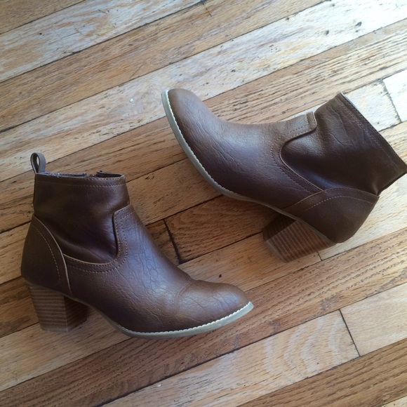 Brown ankle booties