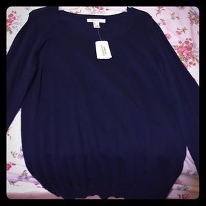 Navy Blue Sweater Top