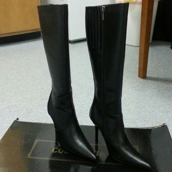 Colin Stuart black knee high boots