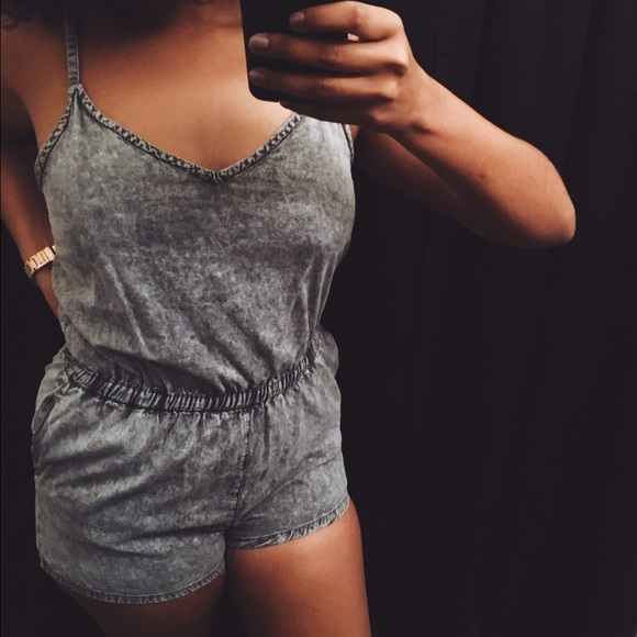 Grey romper.