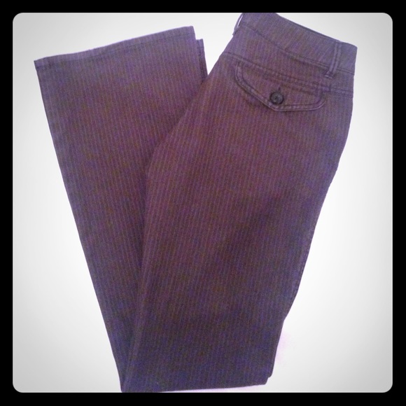 Dark Brown Pinstripe Pants