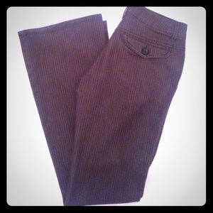 Dark Brown Pinstripe Pants