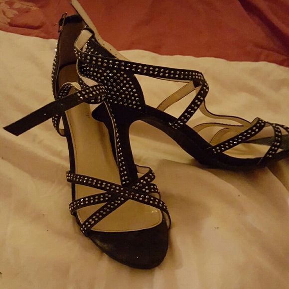 Black and silver special occasion shoes