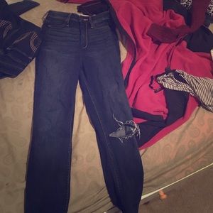 Super high waisted Abercrombie and Fitch jeans