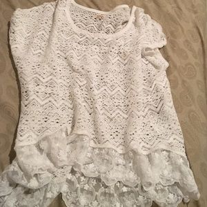 Hollister lace boxy shirt