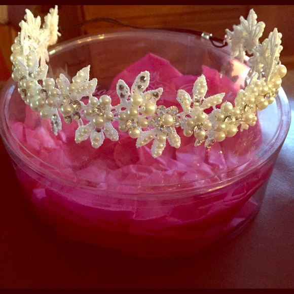 Symphony Bridal  headband  headpiece pearl crystal main image 4