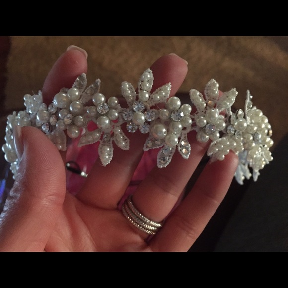 Symphony Bridal  headband  headpiece pearl crystal main image 8