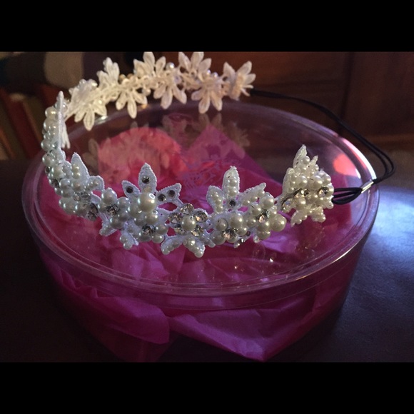 Symphony Bridal  headband  headpiece pearl crystal main image 5