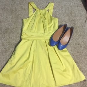 Fun and flirty David's bridal dress w unique neck