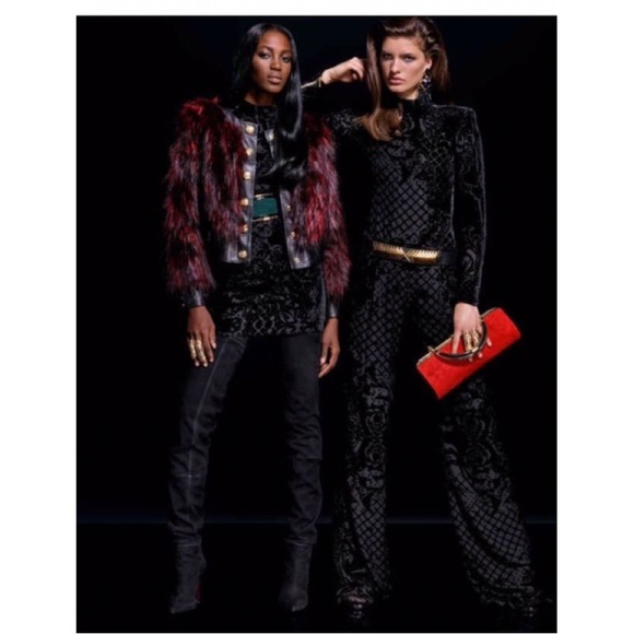 BALMAIN x HM SILK-BLEND VELVET PANTS - Picture 4 of 4