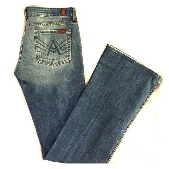 7 for all Mankind bootleg jeans w/ sparkly pocket