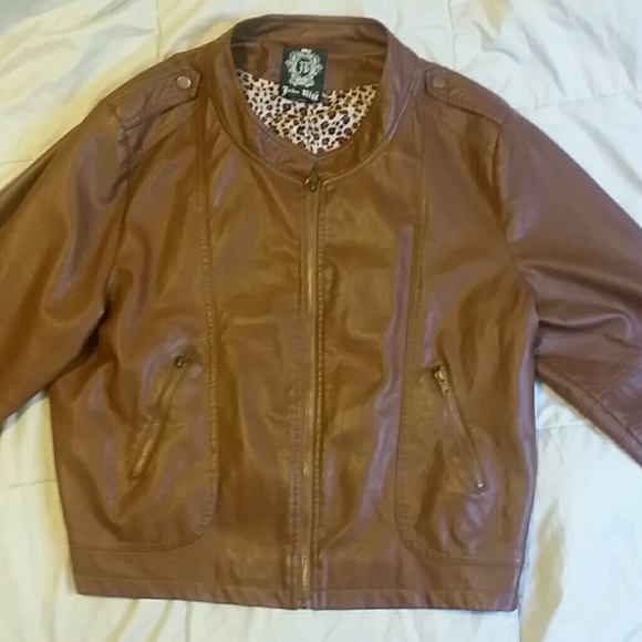 Judy Blue Brown Faux Leather Jacket