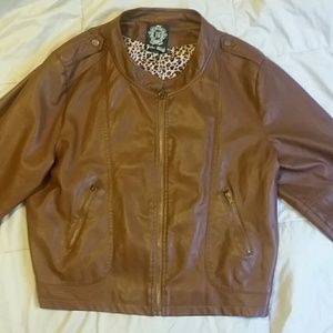 Judy Blue Brown Faux Leather Jacket