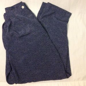 Navy blue with white polka dot palazzo pants