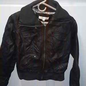 Brown faux leather jacket