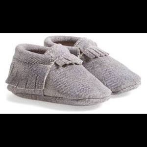 Freshly Picked Denim Suede Moccasins