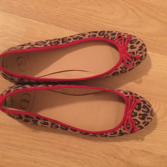 Red and leopard flats