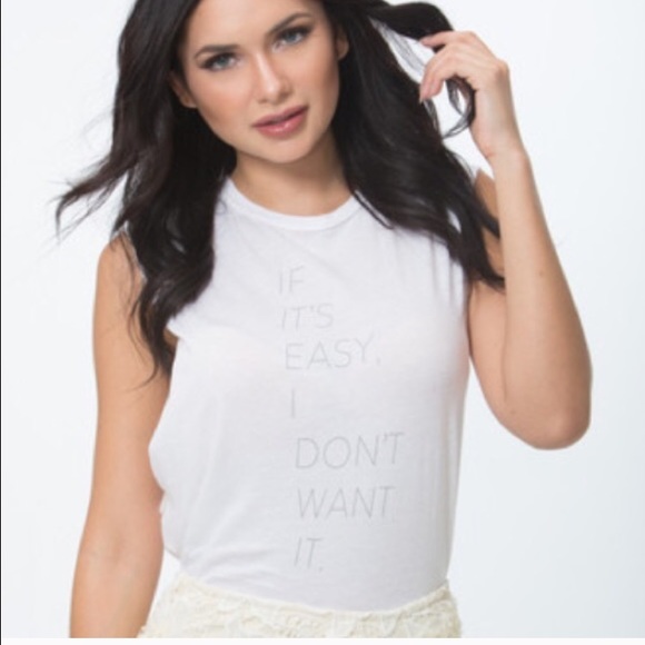 "If it's easy..." Muscle Tee by Good HYOUman BNWT - Picture 2 of 3