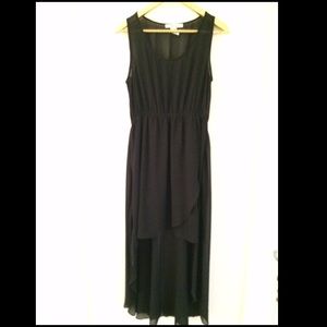 Black Asymmetrical Maxi Dress