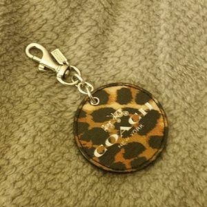 Coach cheetah keychain