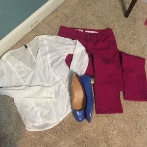 DKNY Soho Skinny jeans in fuschia