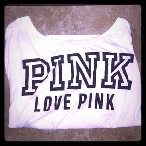 White long sleeve PINK shirt