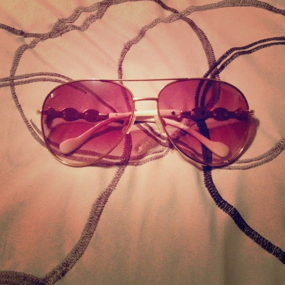 Jessica Simpson aviators - purple, gold, white