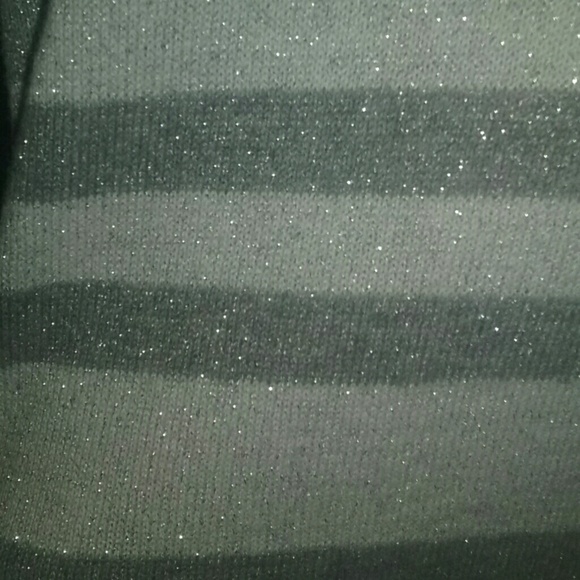 *Reduced Silver And White Striped Sweater - Picture 3 of 3