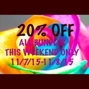 20% all bundles of 2 or more this weekend only!