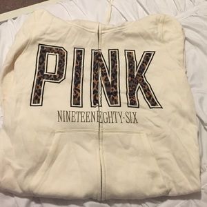 Pink zip up hoodie
