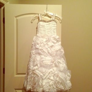 White pageant/flower girl dress
