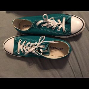 Turquoise Converse size W 10