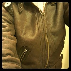 Very stylish brown lined coat