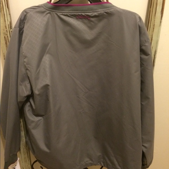 SOLD  Women's windbreaker pullover. V-neck - Picture 2 of 4
