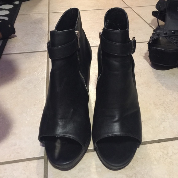 Open Toed Ankle Booties