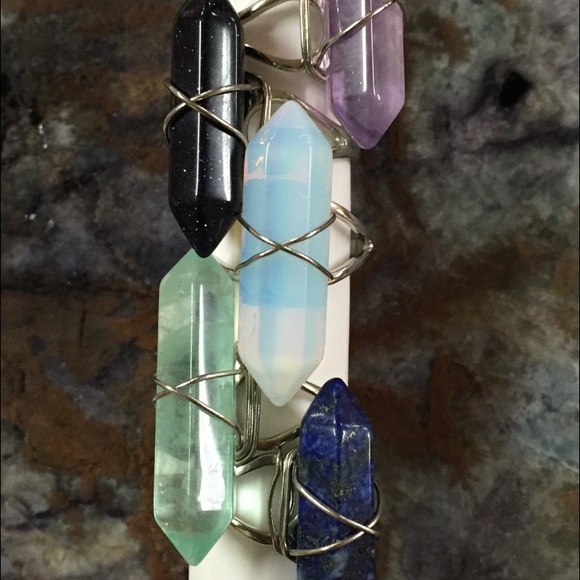 Fluorite Gemstone Healing Point Ring LOWEST PRICE - Picture 4 of 4