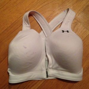 White UA sports bra