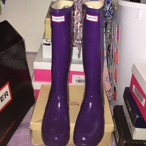 Hunter Original Gloss Purple Women's Boots
