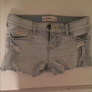 Abercrombie light wash shorts