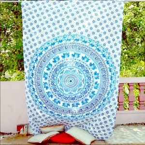 Bohemian elephant mandala wall tapestry