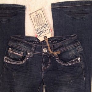 Jeans Femme LA Idol Taille 5 – Coupe Skinny Boot Cut – En Coton Blend, Longueur 29 Pouces