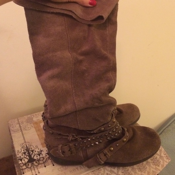 Studded detail boots
