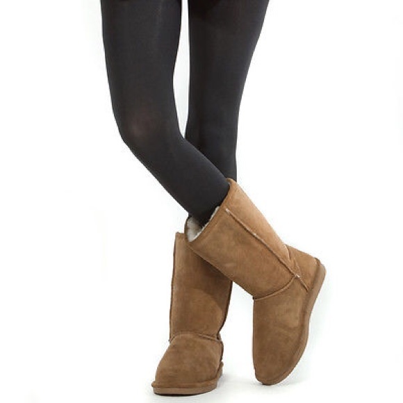 NIB 100% genuine suede sheepskin winter flat boot - Picture 3 of 4