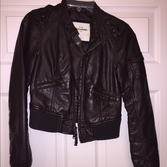 Abercrombie cropped faux leather jacket - Picture 1 of 2