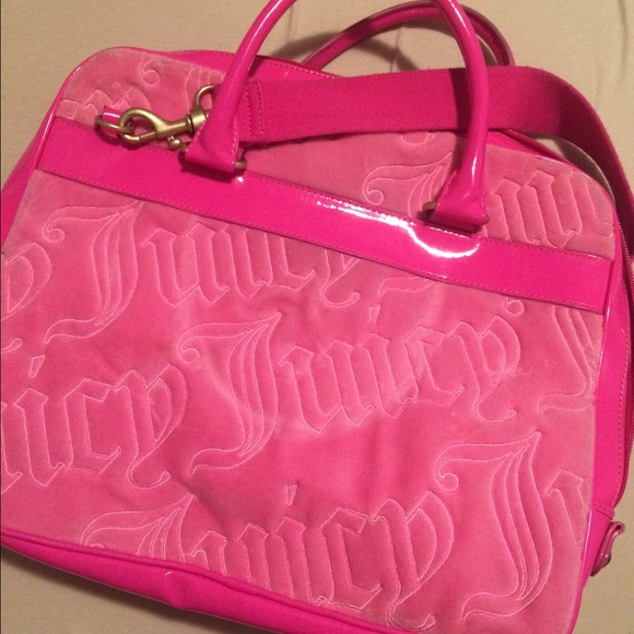 Pink suede juicy couture laptop bag - Picture 2 of 3