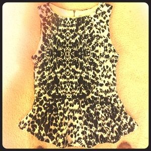 Mossimo leopard peplum blouse