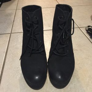 Black Platform and Heeled Booties