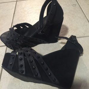 Super Sexy, Sky High, Black Spiked Platforms!