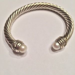 David Yurman Pearl and Diamond Bracelet