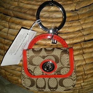 Coach signature keychain